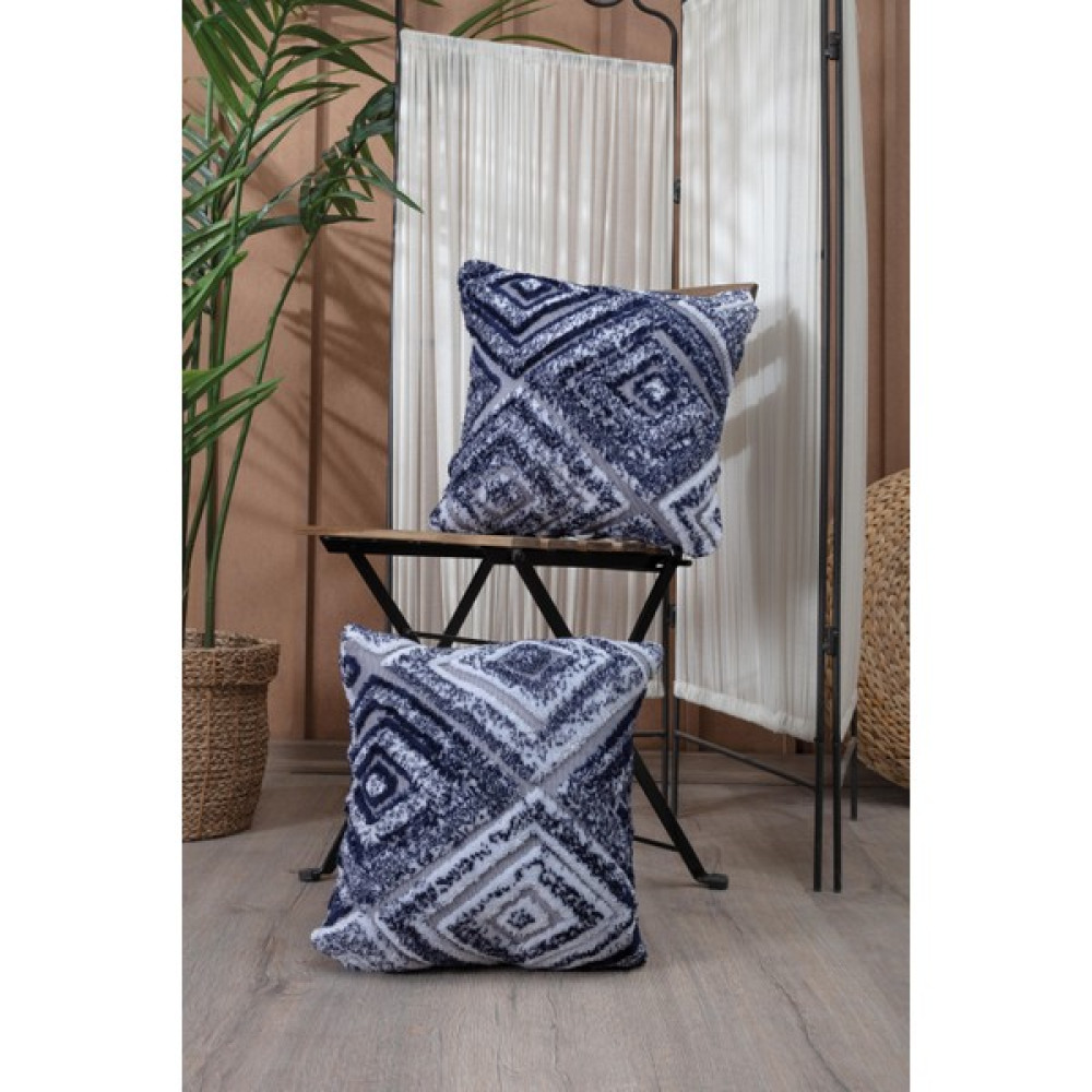 Tabu Home Tabu Home Etnik Örme Tekli Kırlent Kılıfı 43X43 cm - 43 x 43 cm - Country Mavi Kırlent / Mobilya Yastığı Fiyatı