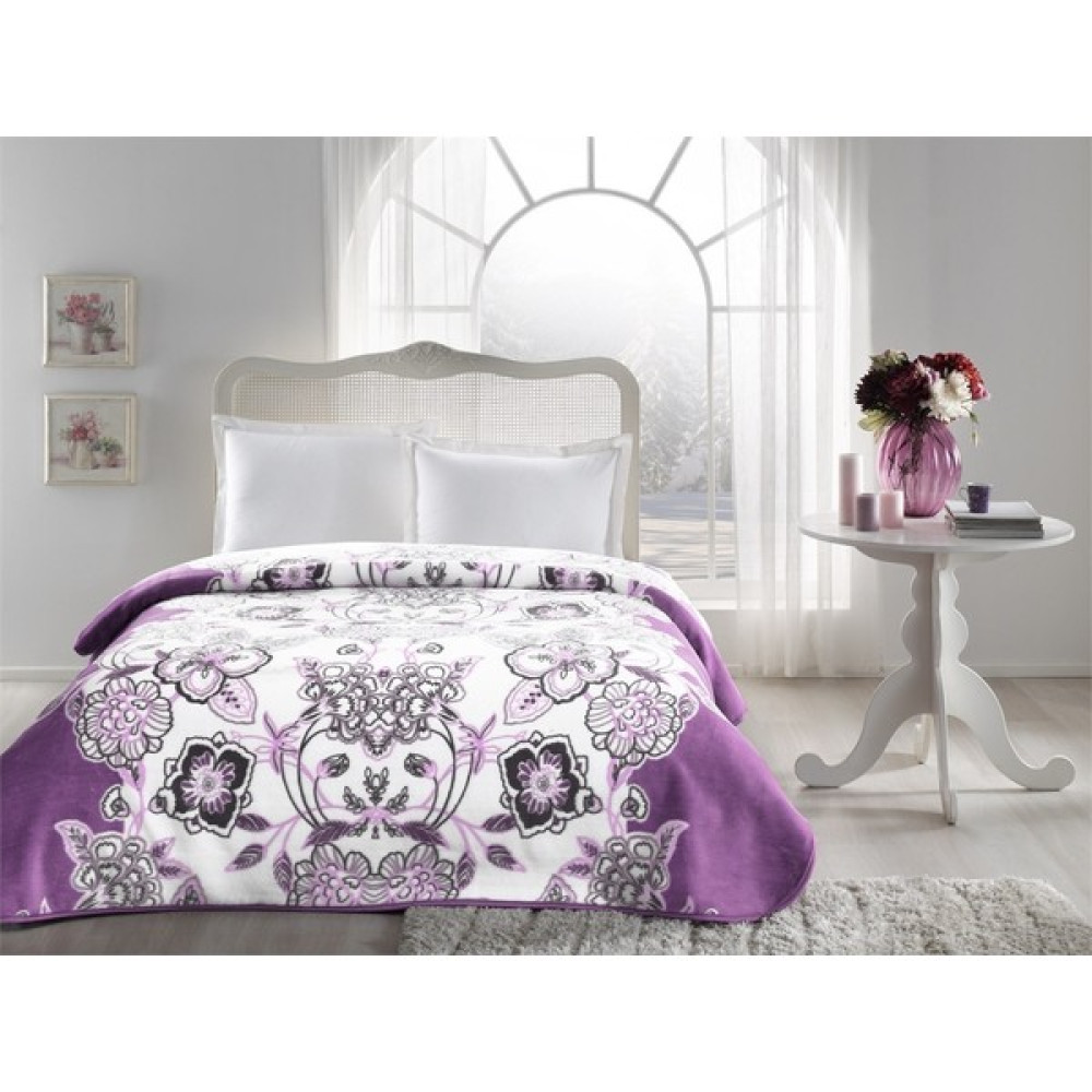 Taç 1068 Jasmine Mürdüm Çift Kişilik Battaniye 71308013 - 200 x 220 cm Battaniye Fiyatı