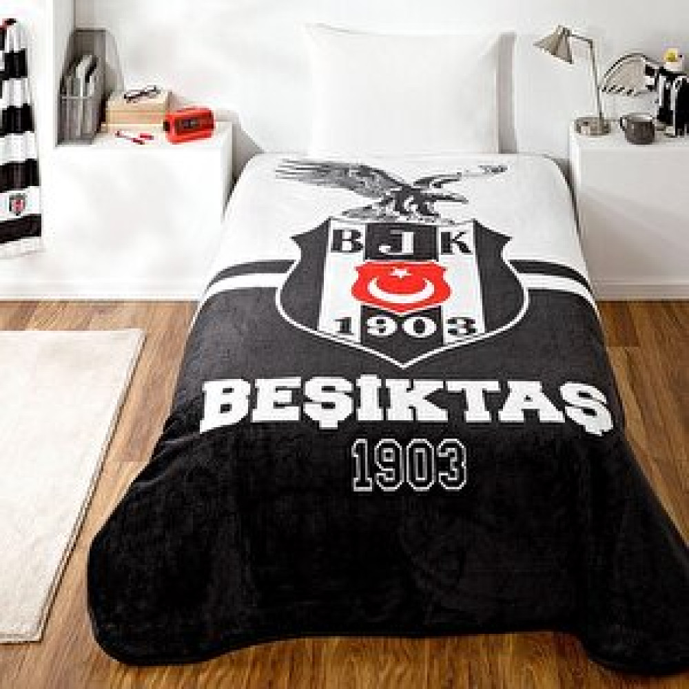 Taç Beşiktaş Logo Üstü Kartal Tek Kişilik Battaniye Battaniye Fiyatı