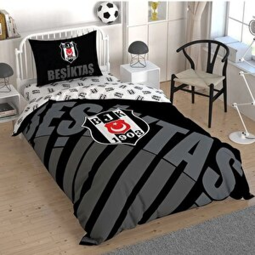 Taç Beşiktaş Siyah Logo Tek Kişilik Nevresim Takımı Nevresim Takımı Fiyatı