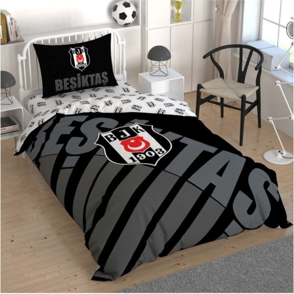Taç Beşiktaş Siyah Logo Tek Kişilik Nevresim Takımı Nevresim Takımı Lisanslı Nevresi Bebek Nevresim Takımı Fiyatı