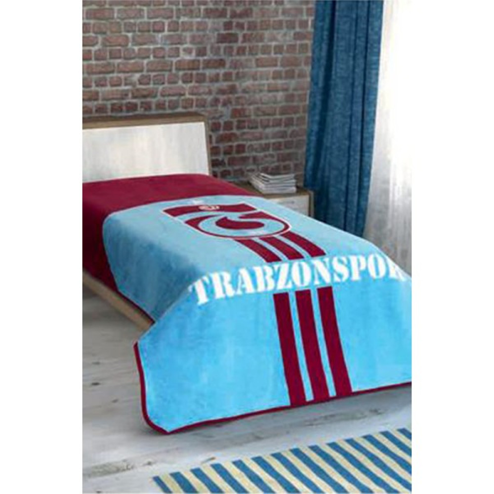 Taç Çift Kişilik Lisanslı Battaniye-Trabzonspor Striped - 220 x 240 cm - Bordo Battaniye Fiyatı