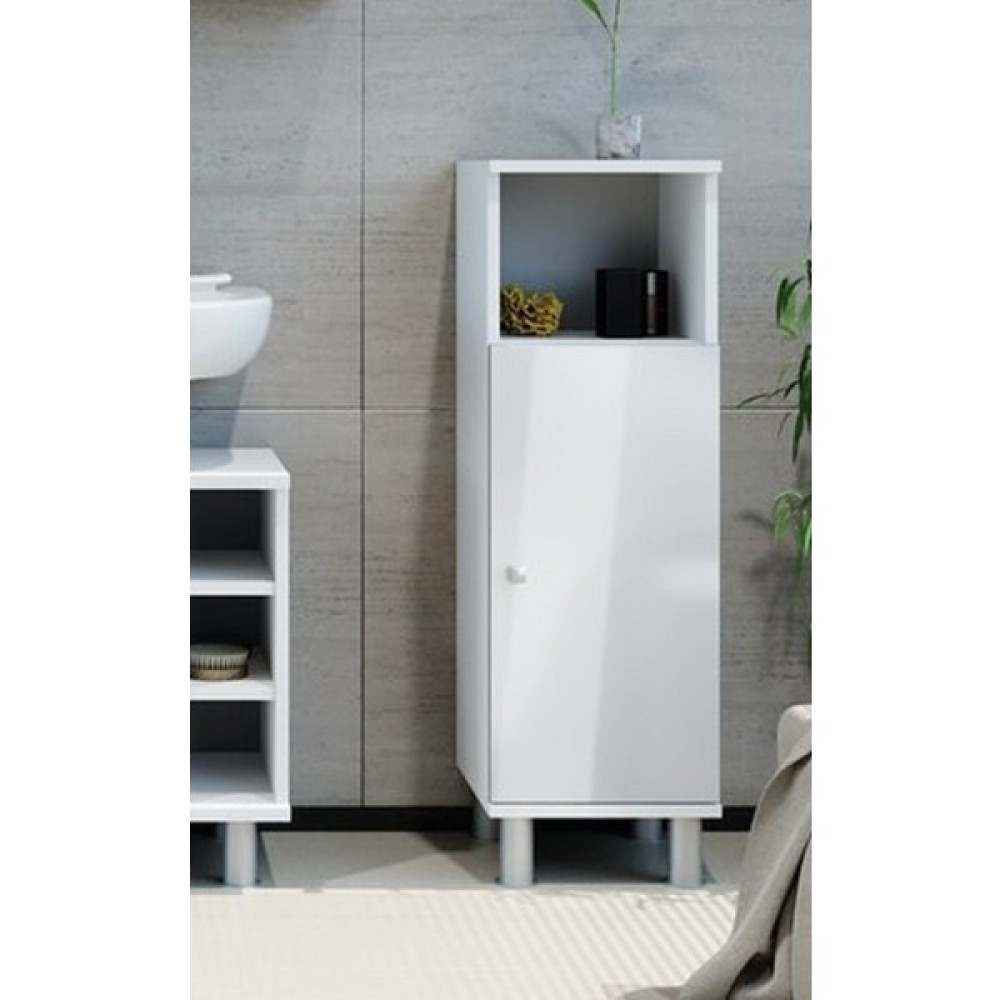 Taç Dekorasyon Tek Kapaklı Yer Banyo Dolabı Beyaz Banyo Dolabı / Mobilyası Fiyatı