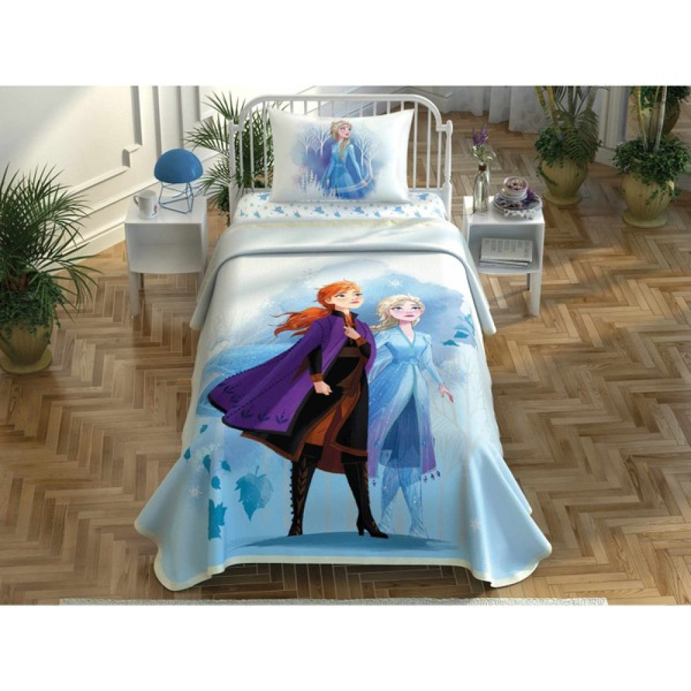 Taç Disney Frozen 2 Sister Pamuk Lisanslı Pike Takımı - Renkli - 160 x 230 cm Pike & Pike Takımı Fiyatı