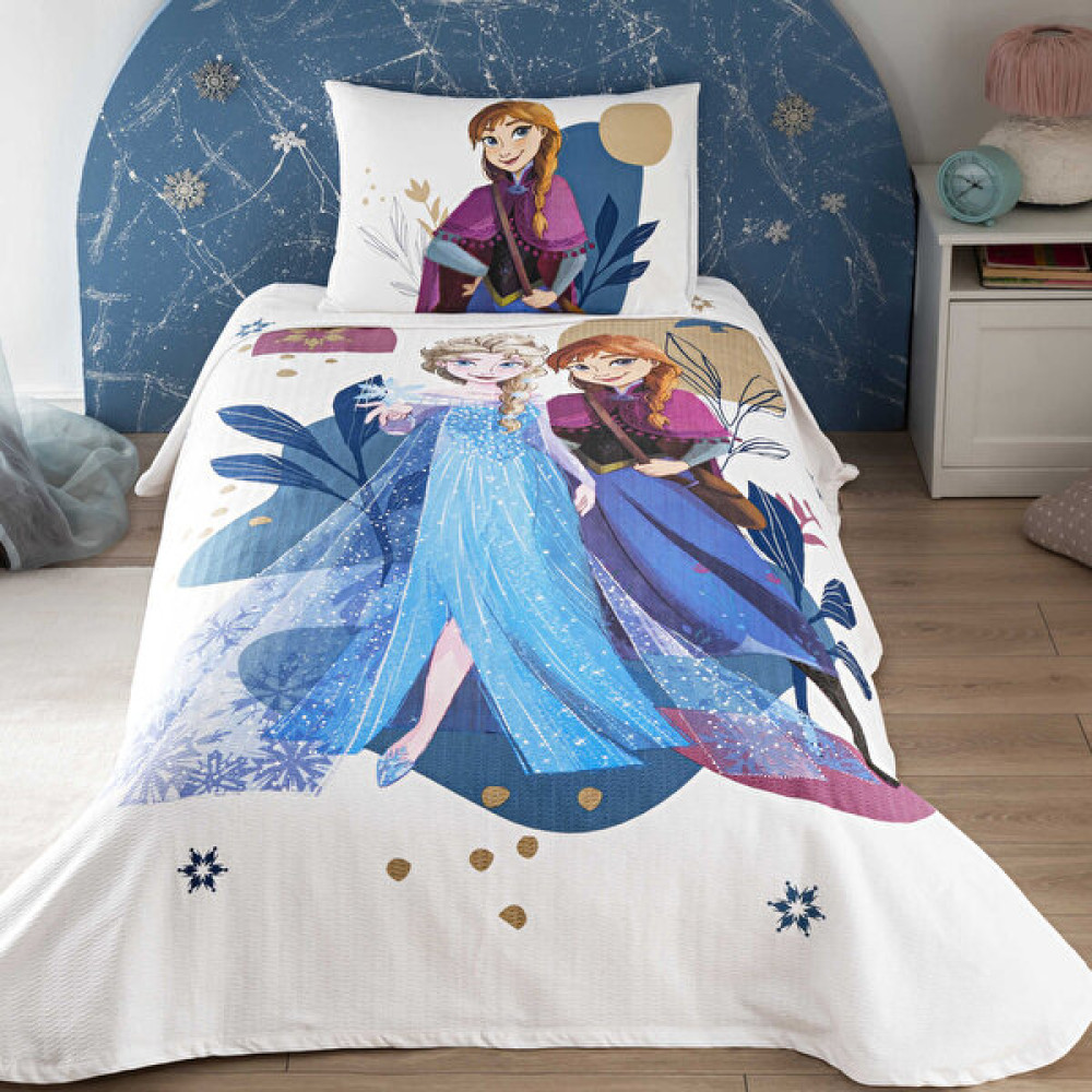 Taç Disney Frozen Forest Tek Kişilik Pike Takımı - Beyaz Pike & Pike Takımı Fiyatı