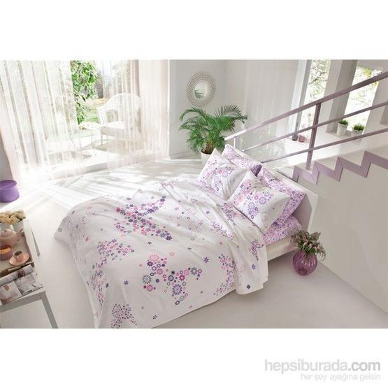Taç Flowering Lila Tek Kişilik Pike Takımı