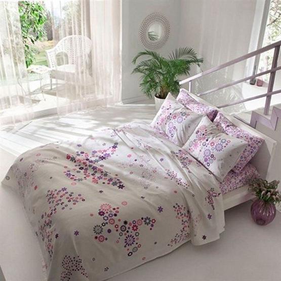 Taç Flowering Lila Tek Kişilik Pike Takımı Pike & Pike Takımı Fiyatı