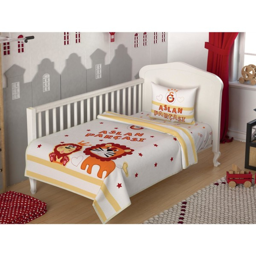 Taç Galatasaray Aslan Parçası Baby Bebek Pike Takımı. Bebek Battaniyesi Fiyatı