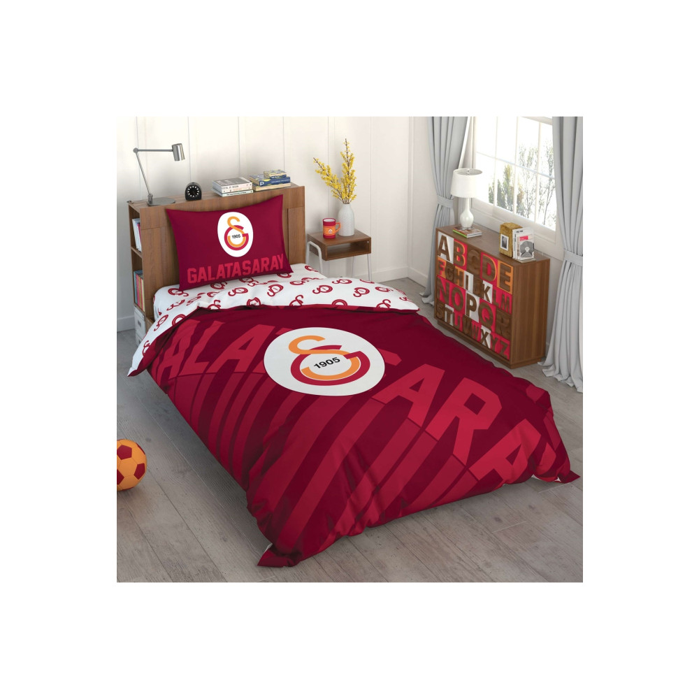 Taç Galatasaray Kırmızı Logo Pamuk Nevresim Takımı Nevresim Takımı Fiyatı
