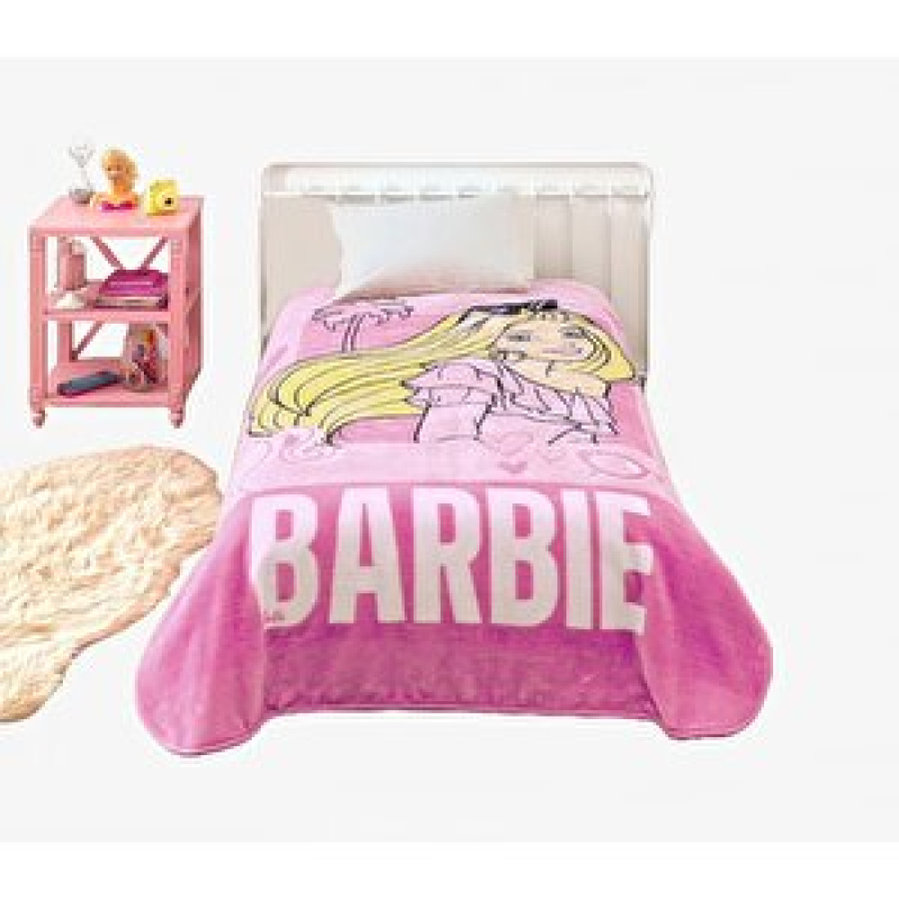 Taç Lisanslı Barbie Girl Power Tek Kişilik Battaniye Battaniye Fiyatı