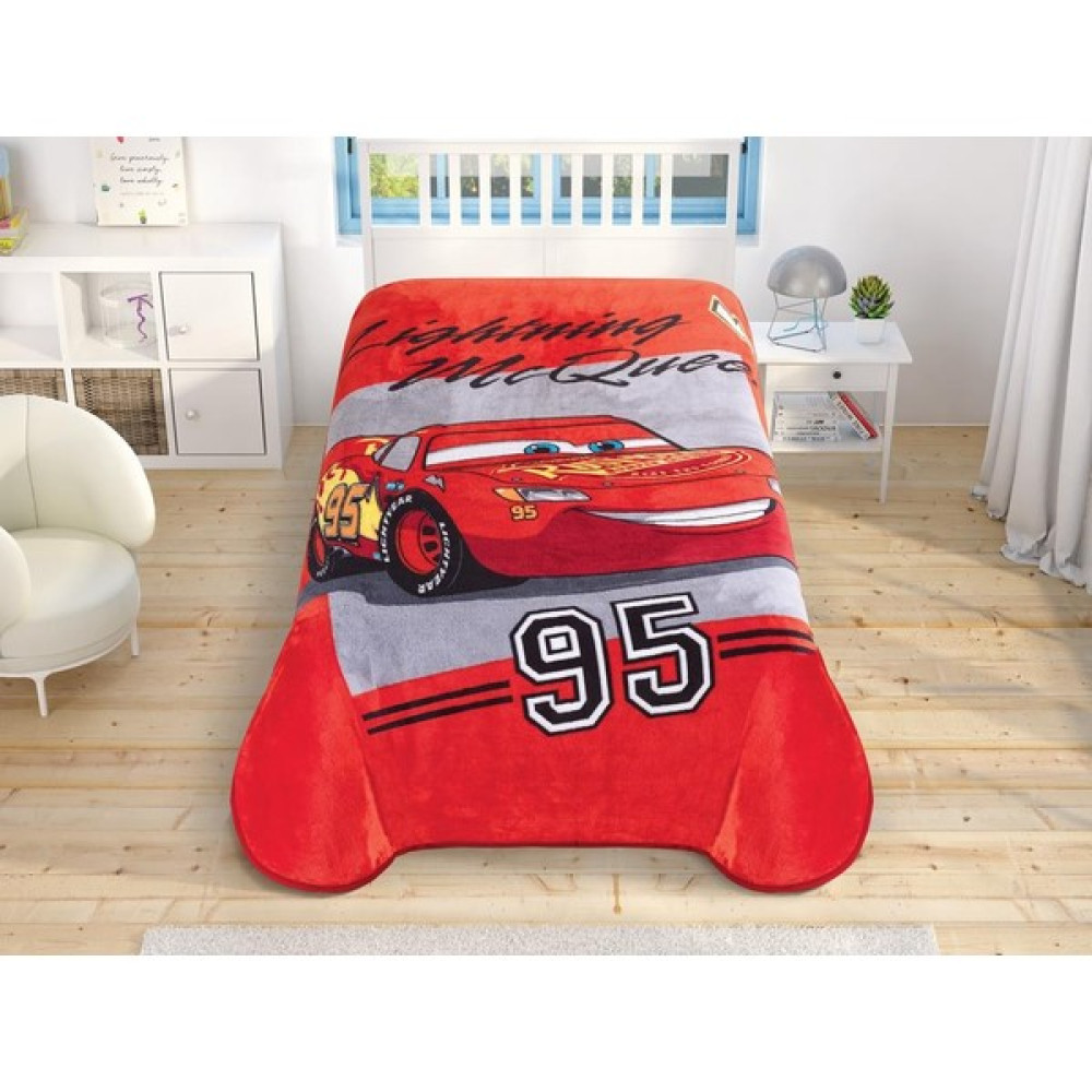 Taç Lisanslı Battaniye Cars Lightning Tek Kişilik - 160 x 220 cm - Renkli Battaniye Fiyatı