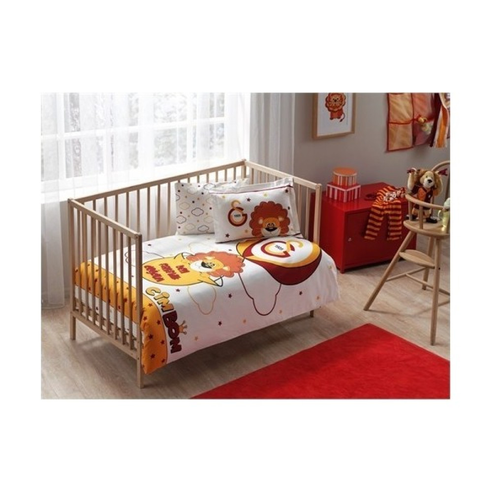 Taç Lisanslı Bebek Nevresim Takımı Galatasaray Balloon Baby - 100 x 150 cm - Sarı - Kırmızı Bebek Nevresim Takımı Fiyatı