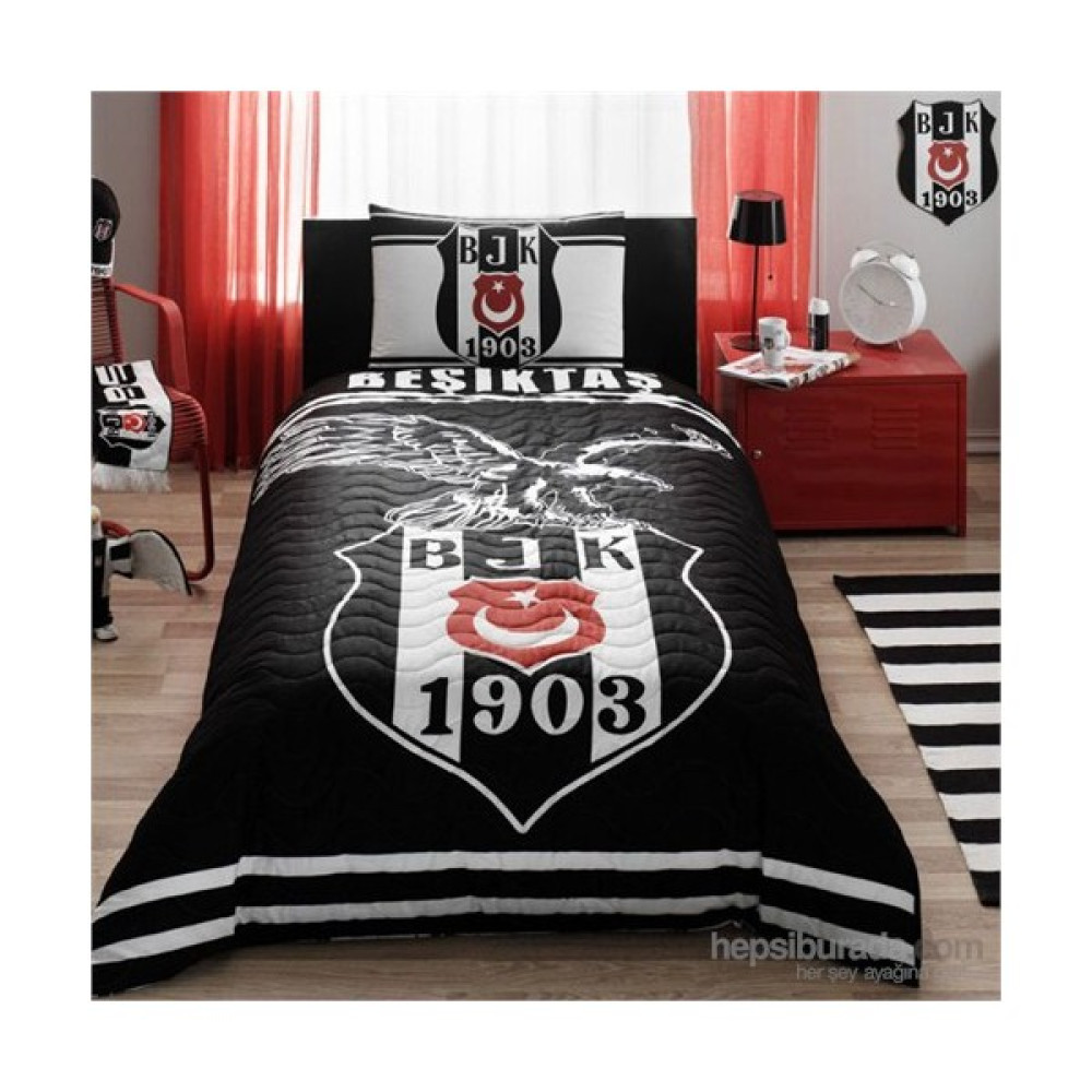 Taç Lisanslı Beşiktaş Tek Kişilik Ranforce Her Mevsim Set - 160 x 220 cm Bebek Nevresim Takımı Fiyatı