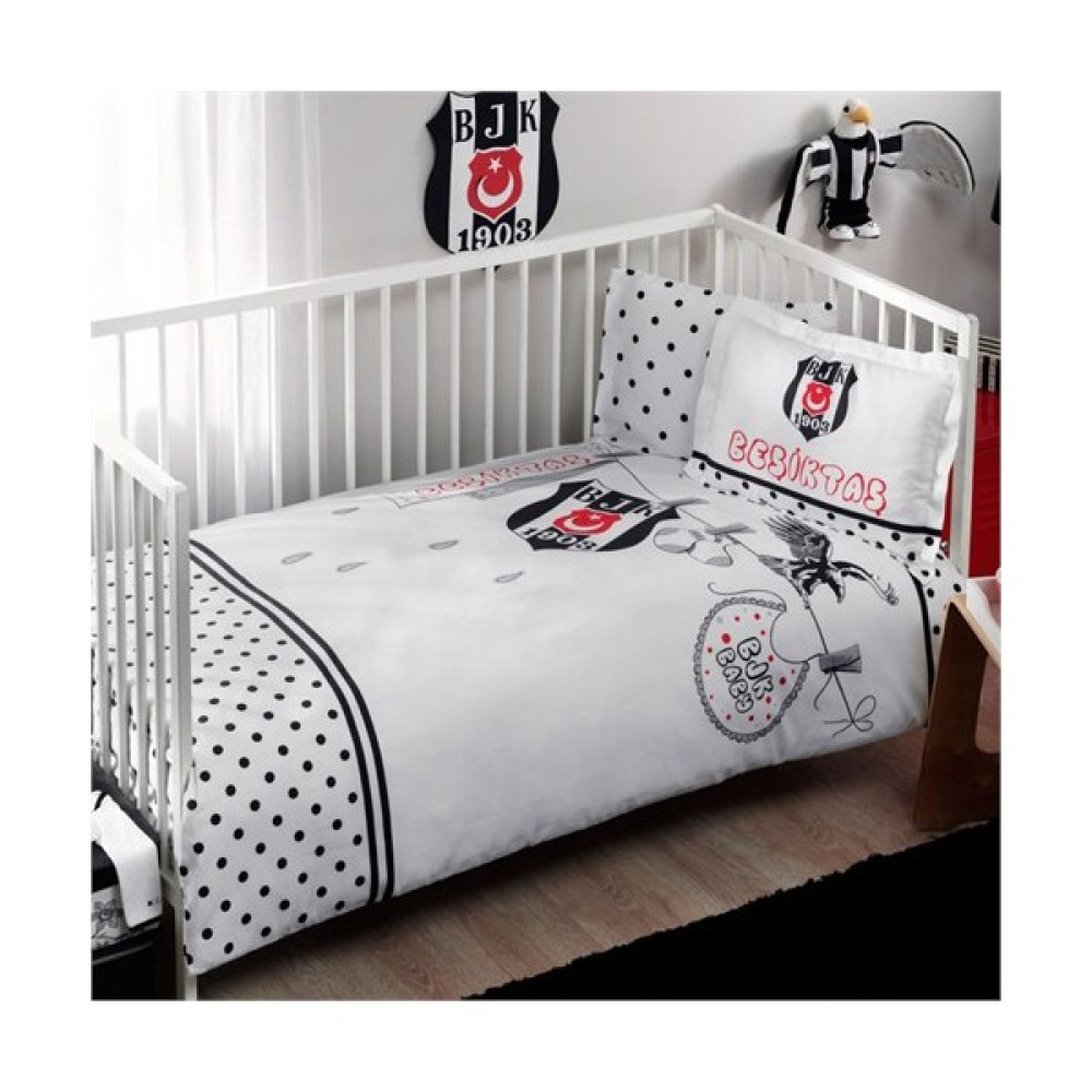 Taç Lisanslı Bjk Fanatik Bebek Ranforce Nevresim Takımı - Renkli - 120 x 180 cm Bebek Nevresim Takımı Fiyatı