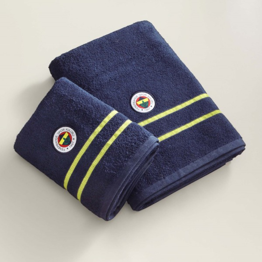 Taç Lisanslı Fenerbahçe Arma Pamuk 50X90 cm Yüz Havlusu Lacivert - 50 x 90 cm El / Yüz Havlusu Fiyatı