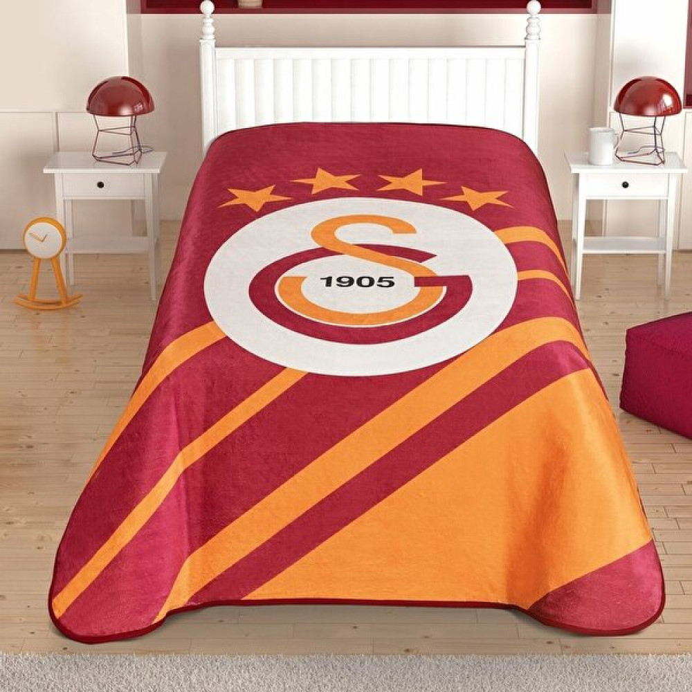 Taç Lisanslı Galatasaray Cross Battaniye - Sarı - Kırmızı - 160 x 220 cm Battaniye Fiyatı