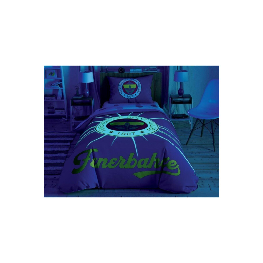 Taç Lisanslı Nevresim Takımı Fenerbahçe Light Glow Tek Kişilik Lastikli 160 Cm X 220 Cm Nevresim Takımı Fiyatı