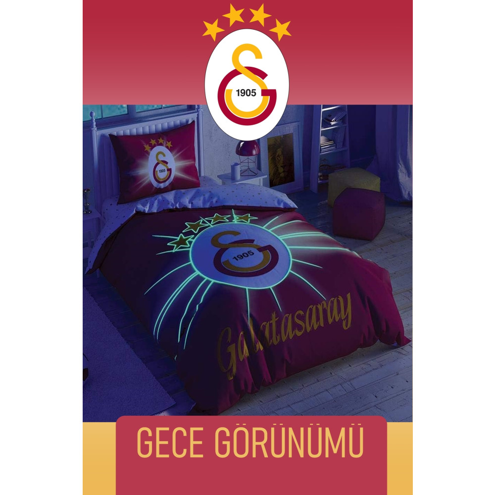 Taç Lisanslı Tek Kişilik Nevresim Takımı Galatasaray Light Glow Nevresim Takımı Fiyatı