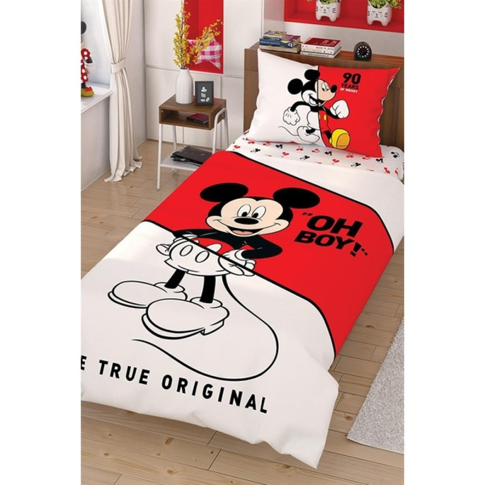 Taç Lisanslı Tek Kişilik Nevresim Takımı - Mickey Çek Canlandır - 160 x 220 cm - Renkli Nevresim Takımı Fiyatı