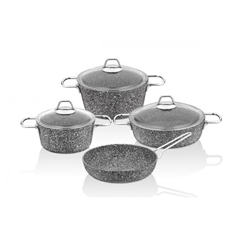 Taç Master Cook 7 Parça Granit Metal Saplı Gri Tencere Seti Tac-3671 Tencereler Fiyatı