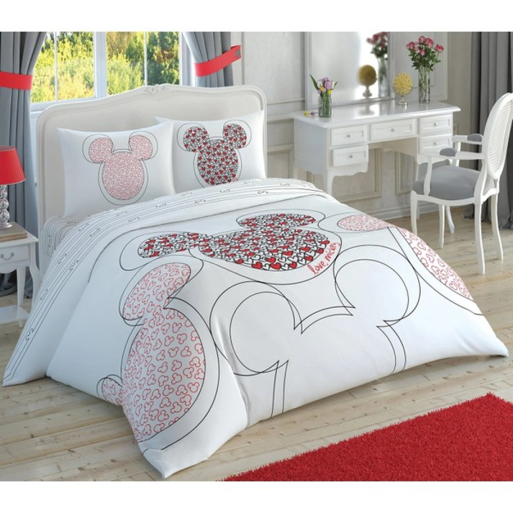 Taç - Mickey Love Glow Lisanslı Çift Kişilik Nevresim Takımı Nevresim Takımı Fiyatı