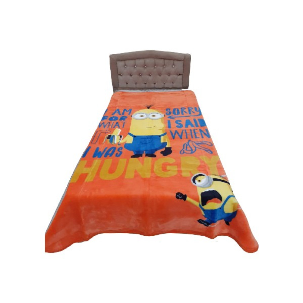 Taç Minions Hungry Lisanslı Battaniye - 160 x 220 cm - Turuncu Battaniye Fiyatı