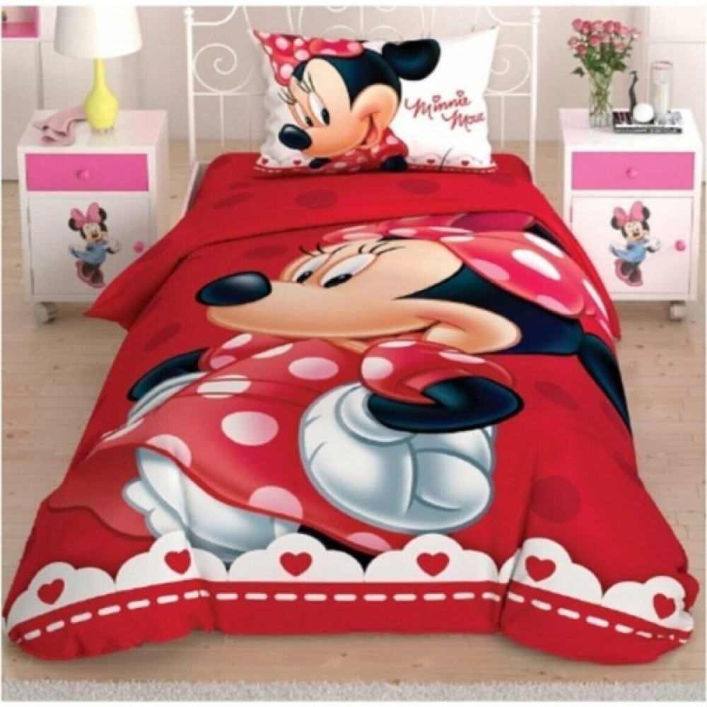 Taç Minnie Lovely Glıtter Çarşafı Lastikli Lisanslı Tek Kişilik Nevresim Takımı - 120 x 180 cm - Açık Kahverengi Bebek Nevresim Takımı Fiyatı
