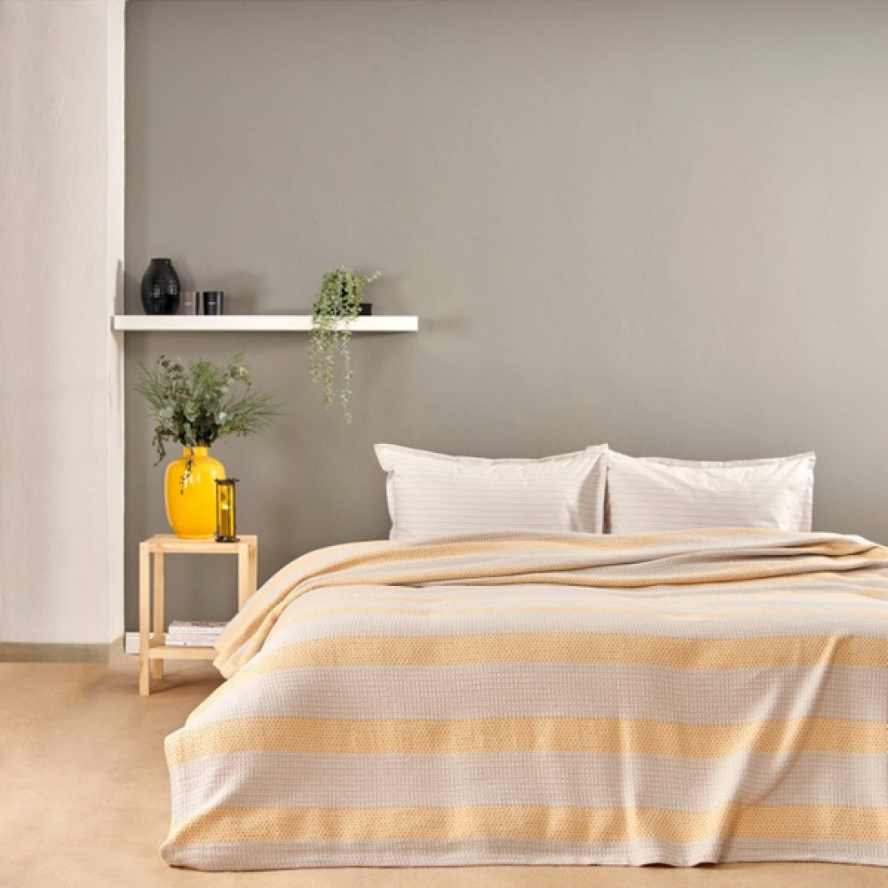 Taç Motto Çift Kişilik Softly Set Sarı Pike & Pike Takımı Fiyatı