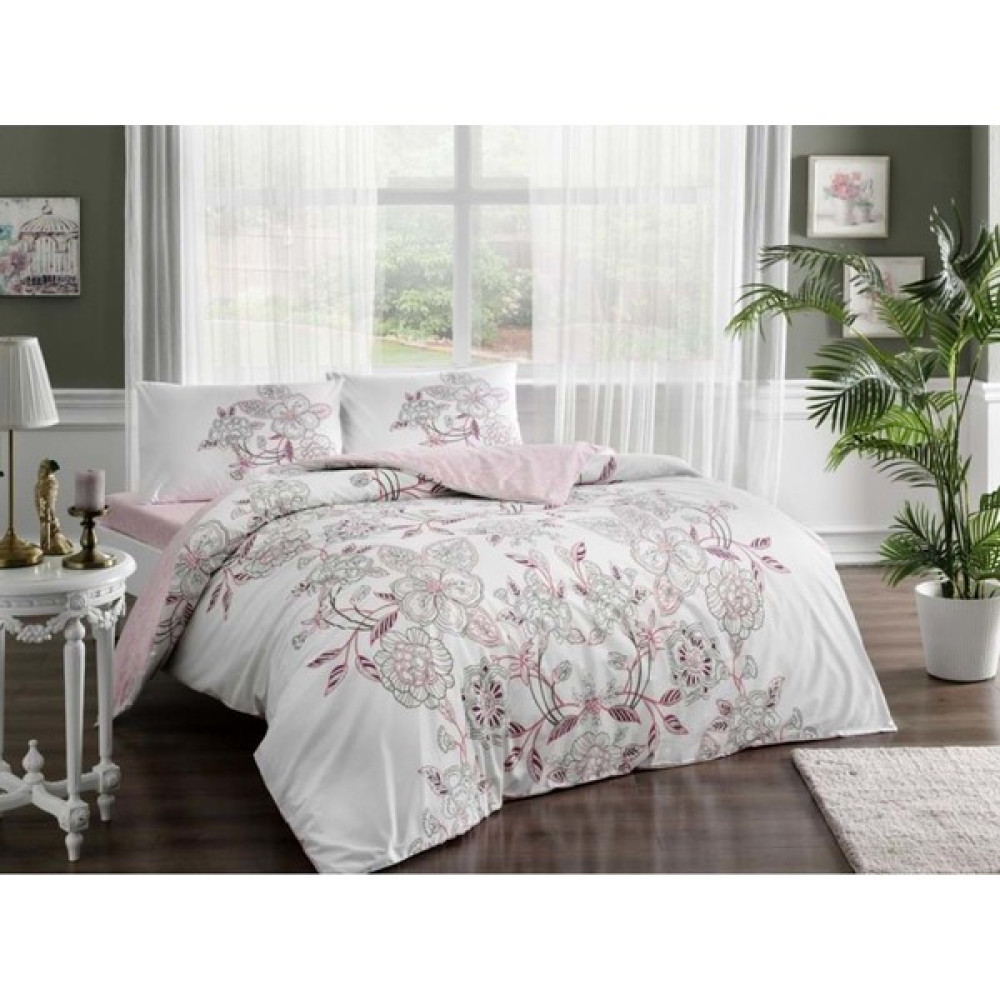 Taç Ranforce Nev Takımı Lucy Çift Kişilik V03 Pembe - Renkli - 200 x 220 cm Nevresim Takımı Fiyatı