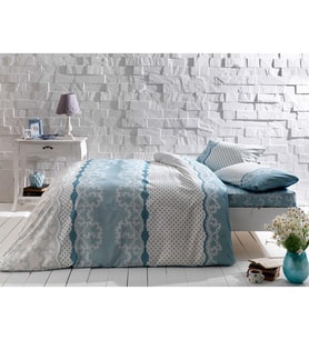 Taç RNF NEV.TK Sally Queen Size V03-Mavi Nevresim Takımı Fiyatı