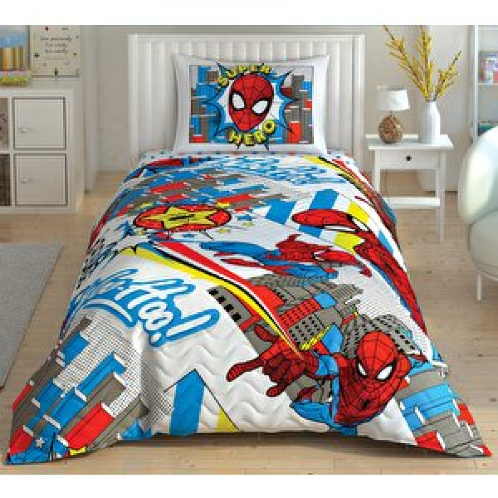 Taç Spiderman Hero Tek Kişilik Pamuk Complete Set - Uyku Seti Yatak Seti / Uyku Seti Fiyatı