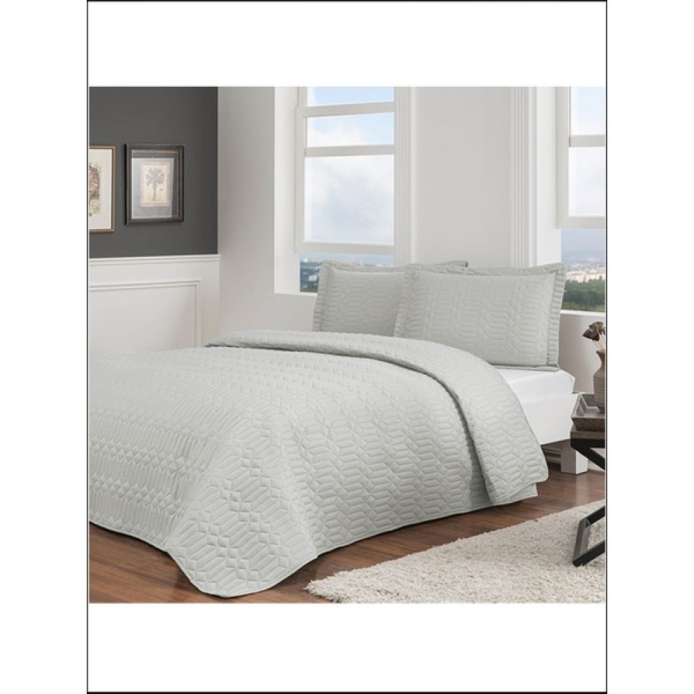 Taç Yatak Örtüsü Seti Parley Gri Çift Kişilik - 260 x 250 cm Yatak Örtüsü Fiyatı