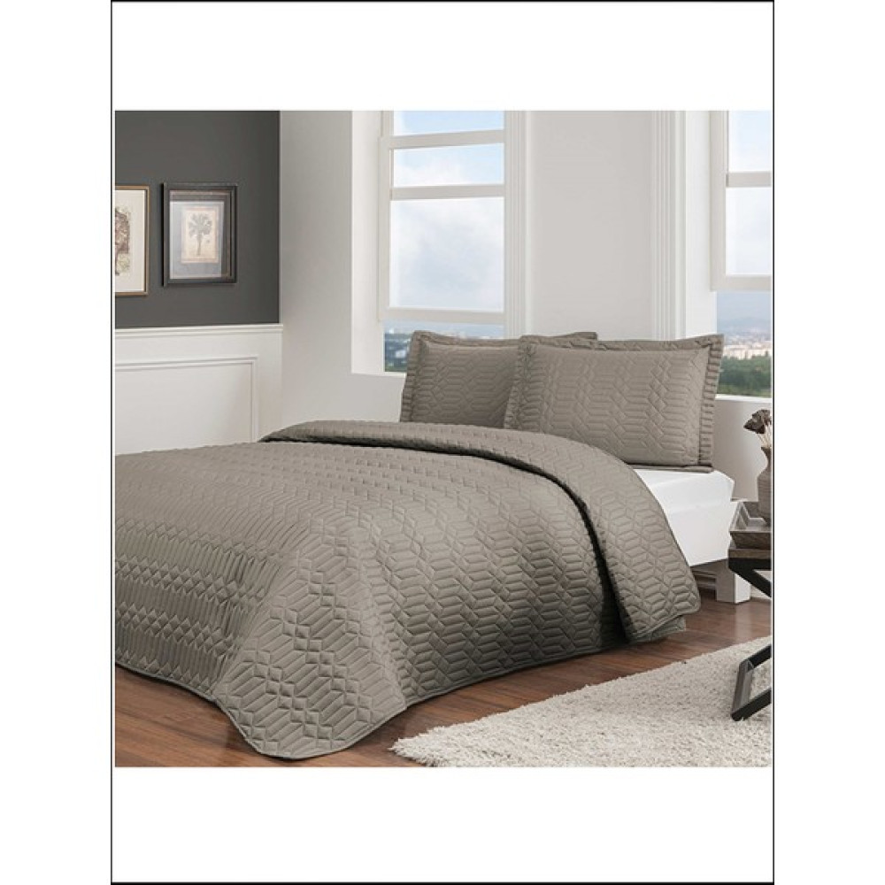 Taç Yatak Örtüsü Seti Parley Vizon Çift Kişilik - 260 x 250 cm Yatak Örtüsü Fiyatı