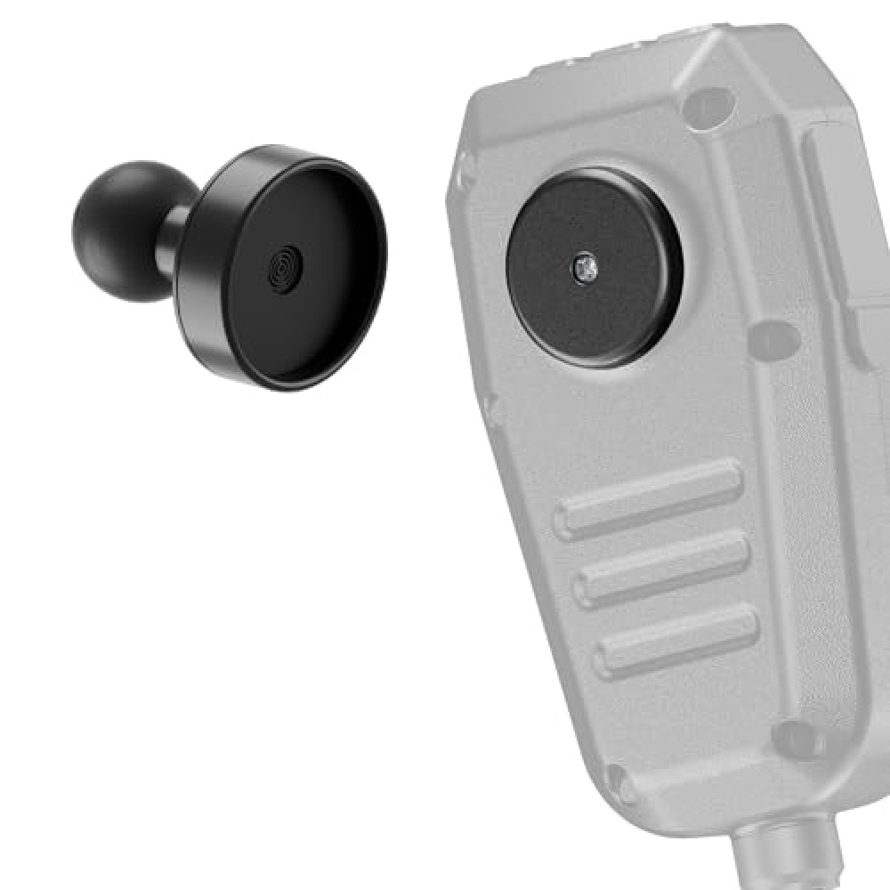 Tackform Magnetic CB Radio Mic Holder - Only Compatible with Midland MXT275 and MXT575 GMRS Radios | Aluminum 20mm Ball | Neodymium Magnets | Single Handed Operation