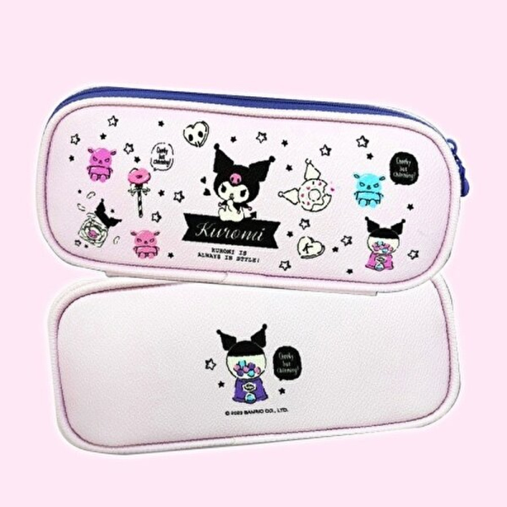 Tadadac Sanrio Kuromi Dikdörtgen Kese Kalem Kutusu (Yurt Dışından) - Siyah - Mor - Pencil case - 20.5cm x 9cm x 5cm Kalemlik (Kalem Kutusu) Fiyatı