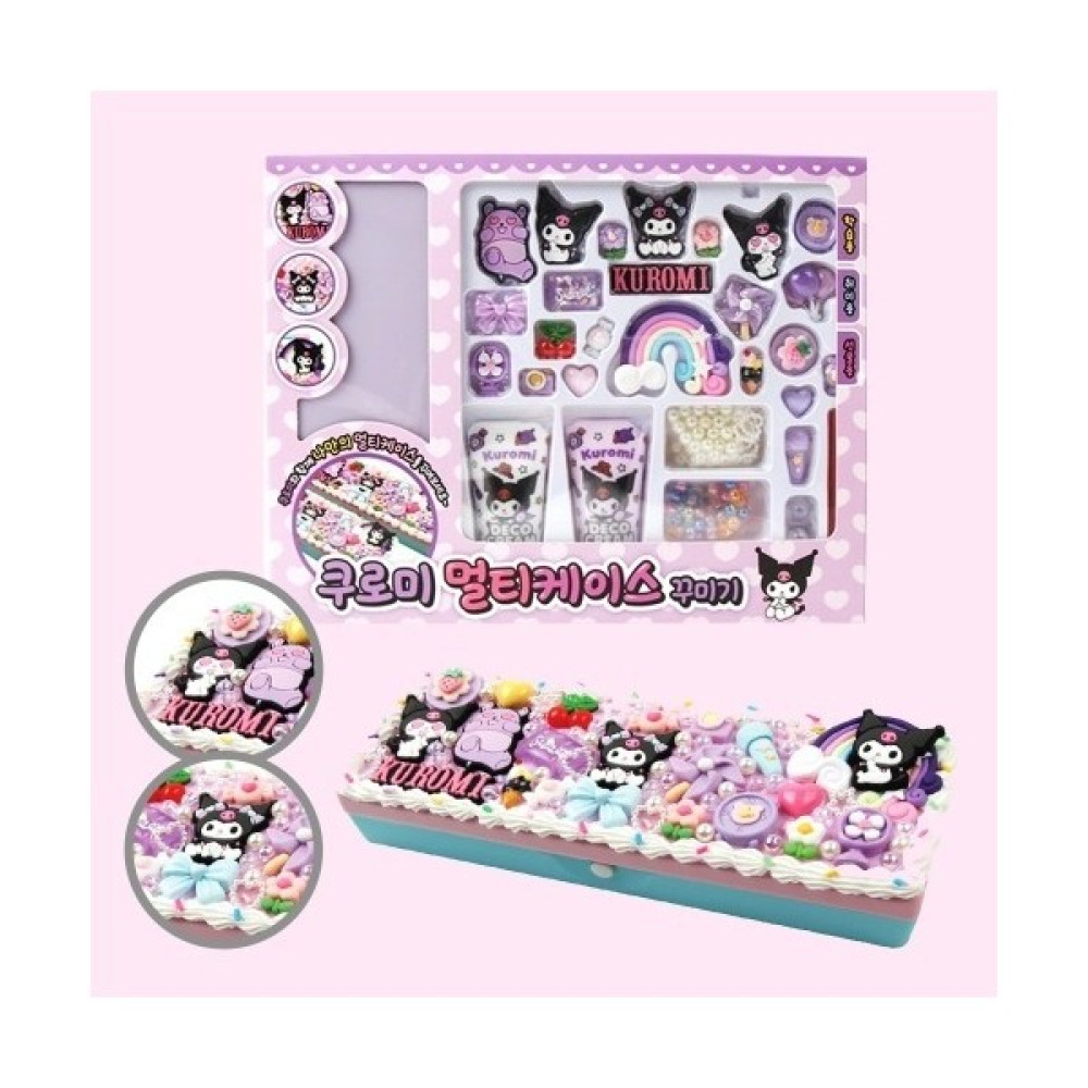 Tadadac Sanrio Kuromi Kişisel Desenli Kalem Kutusu (Yurt Dışından) - Siyah - Mor - Pencil case - 25.3cm x 20cm Kalemlik (Kalem Kutusu) Fiyatı