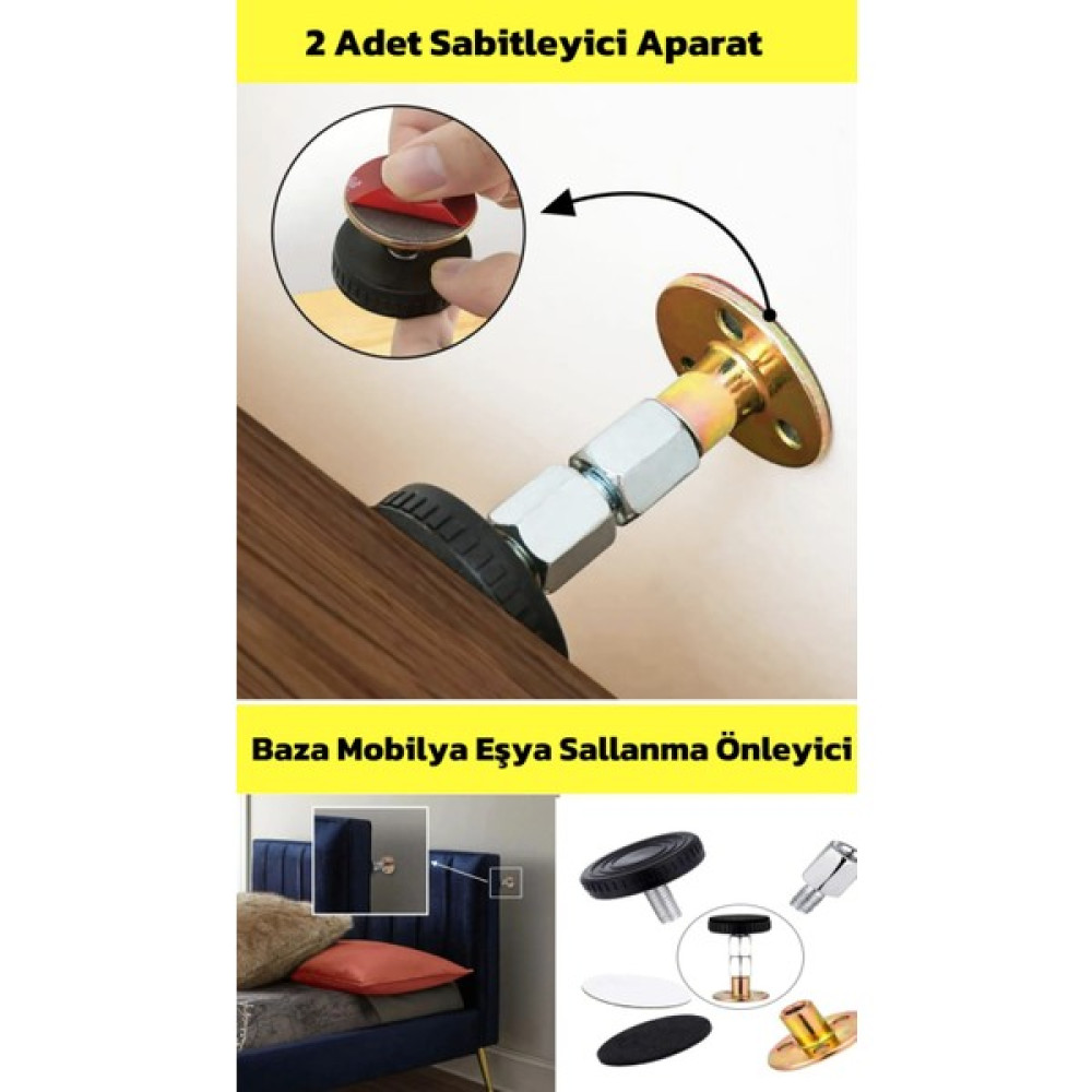 Tafce Yatak Baza Başlık Sabitleme Aparatı Ses ve Sallanma Titreşim Önleyici Eşya Sabitleme 2 Adet Nalburiye & Hırdavat Fiyatı