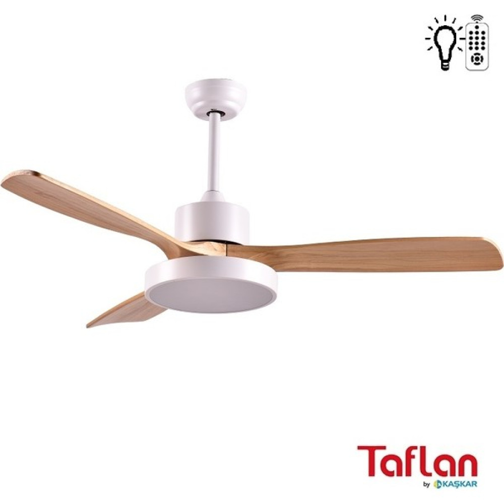 Taflan F52308 Uzaktan Kumandalı Lambalı Tavan Vantilatörü - Beyaz Vantilatörler Fiyatı