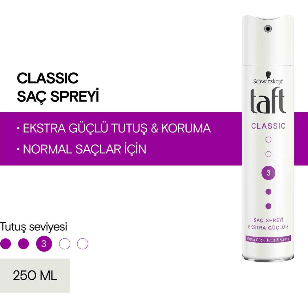 Taft Saç Spreyi 250 ml Classic