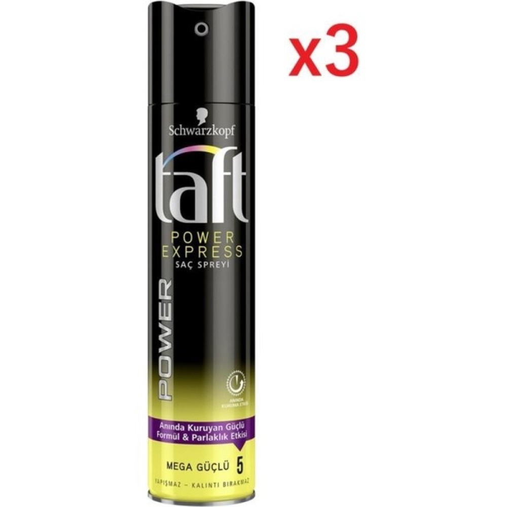 Taft Saç Spreyi Power Express No:5 250 ml x 3 Adet Saç Şekillendirici Sprey Fiyatı