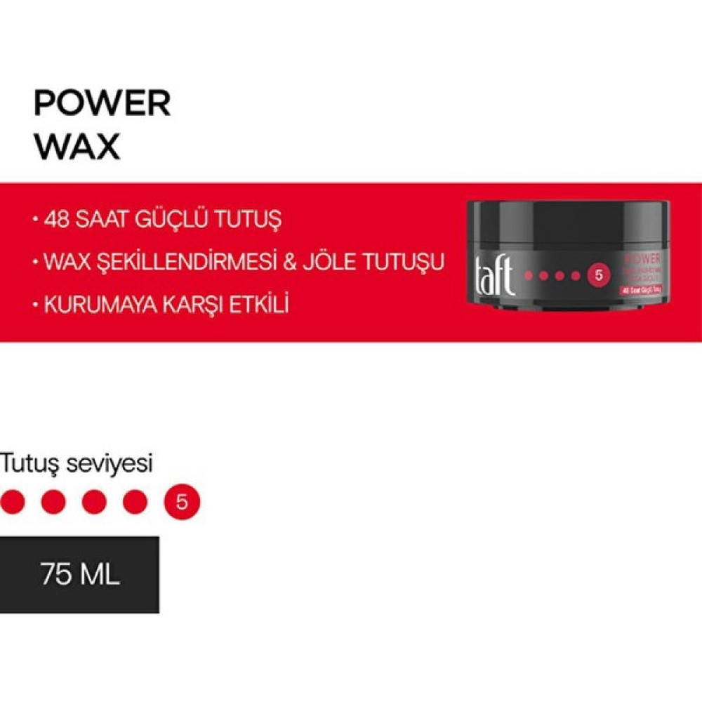 Taft Taft Wax 75 ml Power Caffeine Saç Şekillendirici Krem ve Wax Saç Şekillendirici Krem Fiyatı