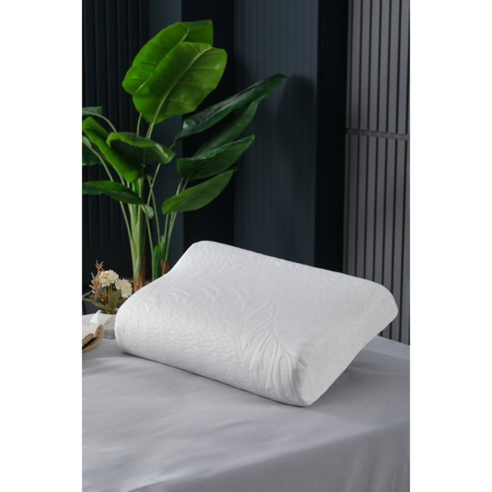 Tago Home Ortopedik Visco Yastık Boyun Fıtığı Boyun Düzleşmesi Boyun Destekli Lüks Ortopedik Yastık - 50 x 32 cm - Beyaz Yastık Fiyatı