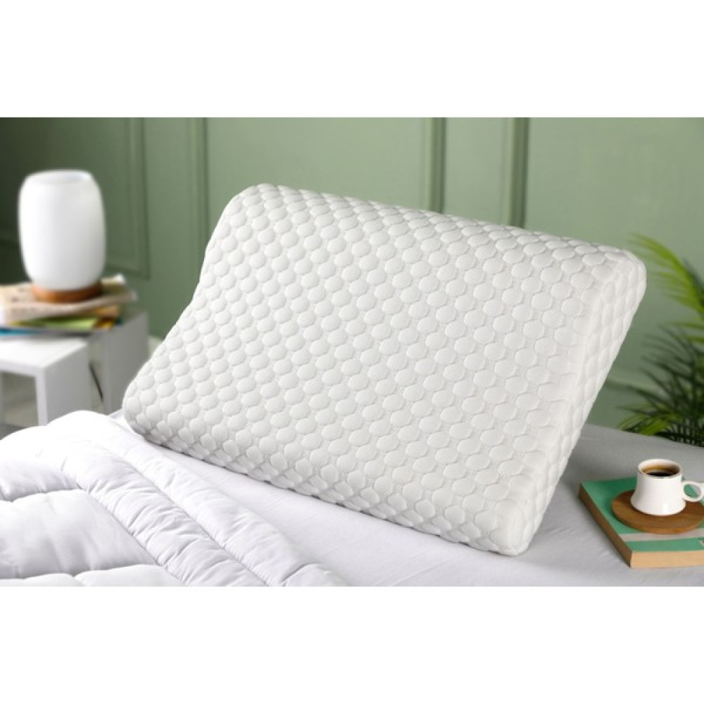 Tago Home Tek Taraflı Ortopedik Visco Yastık Boyun Fıtığı Boyun Düzleşmesi Destekli 60X41X11 cm - 40 x 60 x 11 cm - Beyaz Yastık Kılıfı Fiyatı