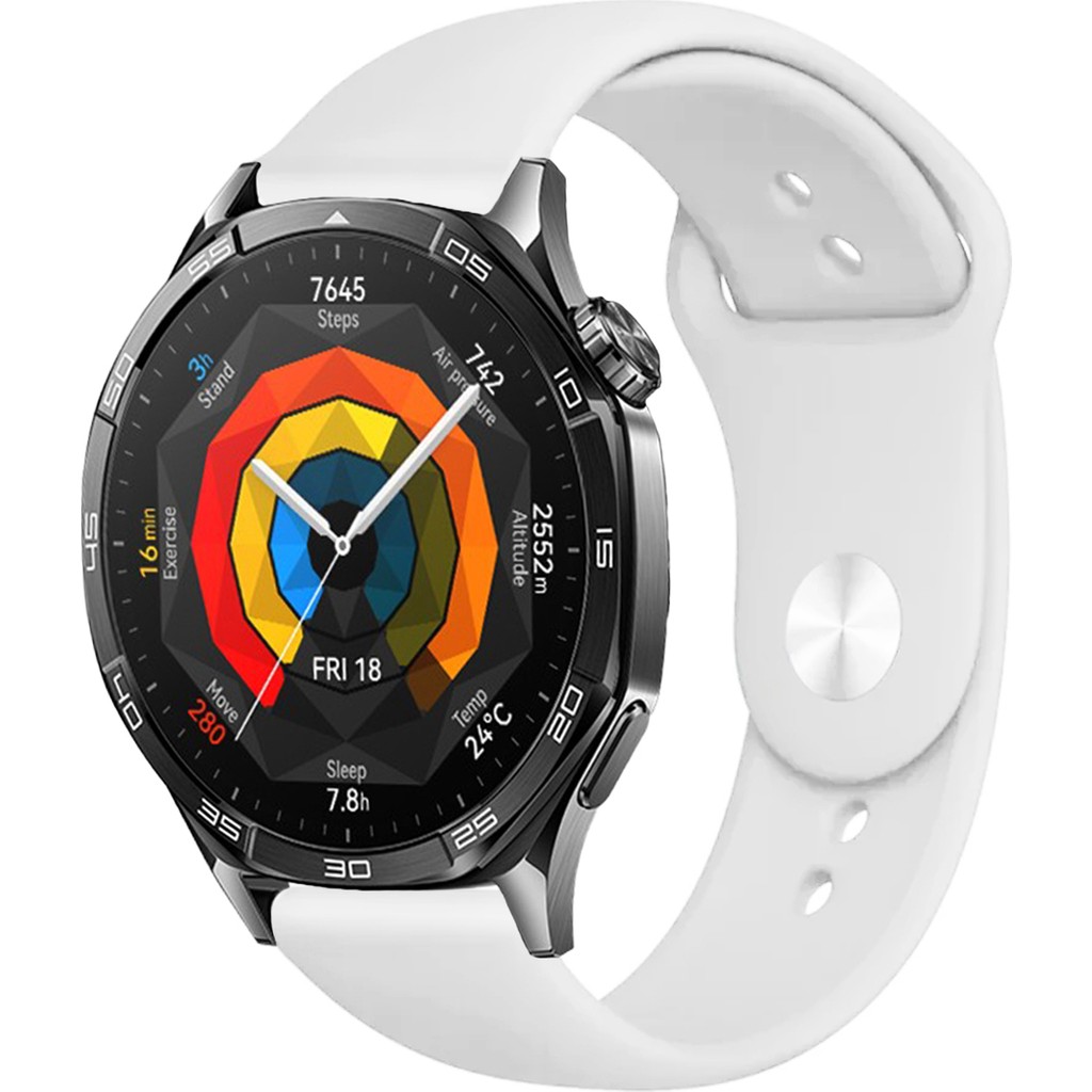 Tagomoon Huawei Watch Gt5 46MM Akıllı Saat ile Uyumlu Yumuşak Dokulu Silikon Kordon Kayış - Beyaz Akıllı Saat Aksesuarı Fiyatı