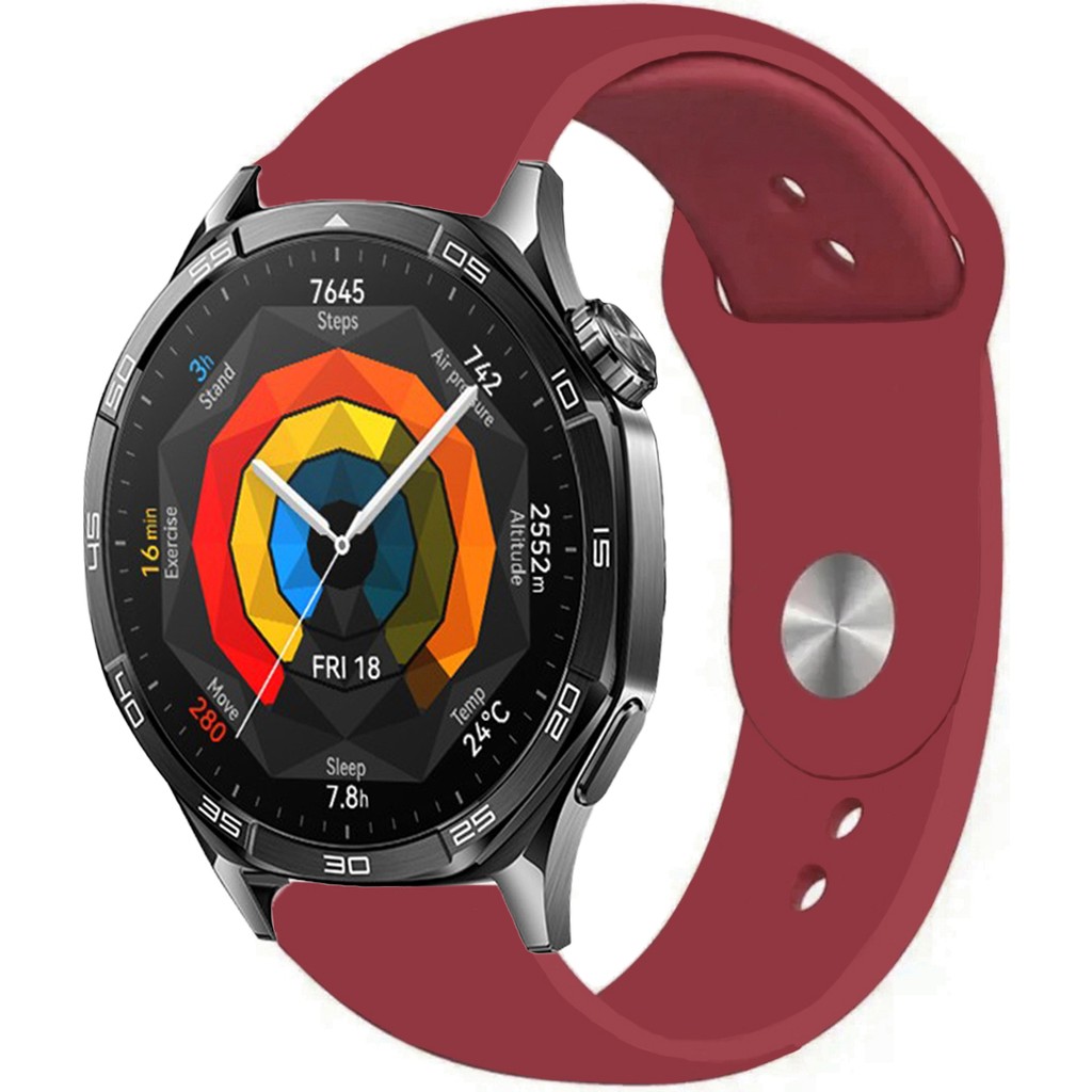 Tagomoon Huawei Watch Gt5 46MM Akıllı Saat ile Uyumlu Yumuşak Dokulu Silikon Kordon Kayış - Bordo Akıllı Saat Aksesuarı Fiyatı