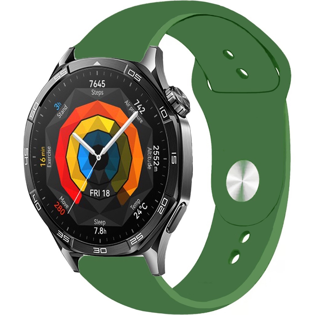 Tagomoon Huawei Watch Gt5 46MM Akıllı Saat ile Uyumlu Yumuşak Dokulu Silikon Kordon Kayış - Koyu Yeşil Akıllı Saat Aksesuarı Fiyatı