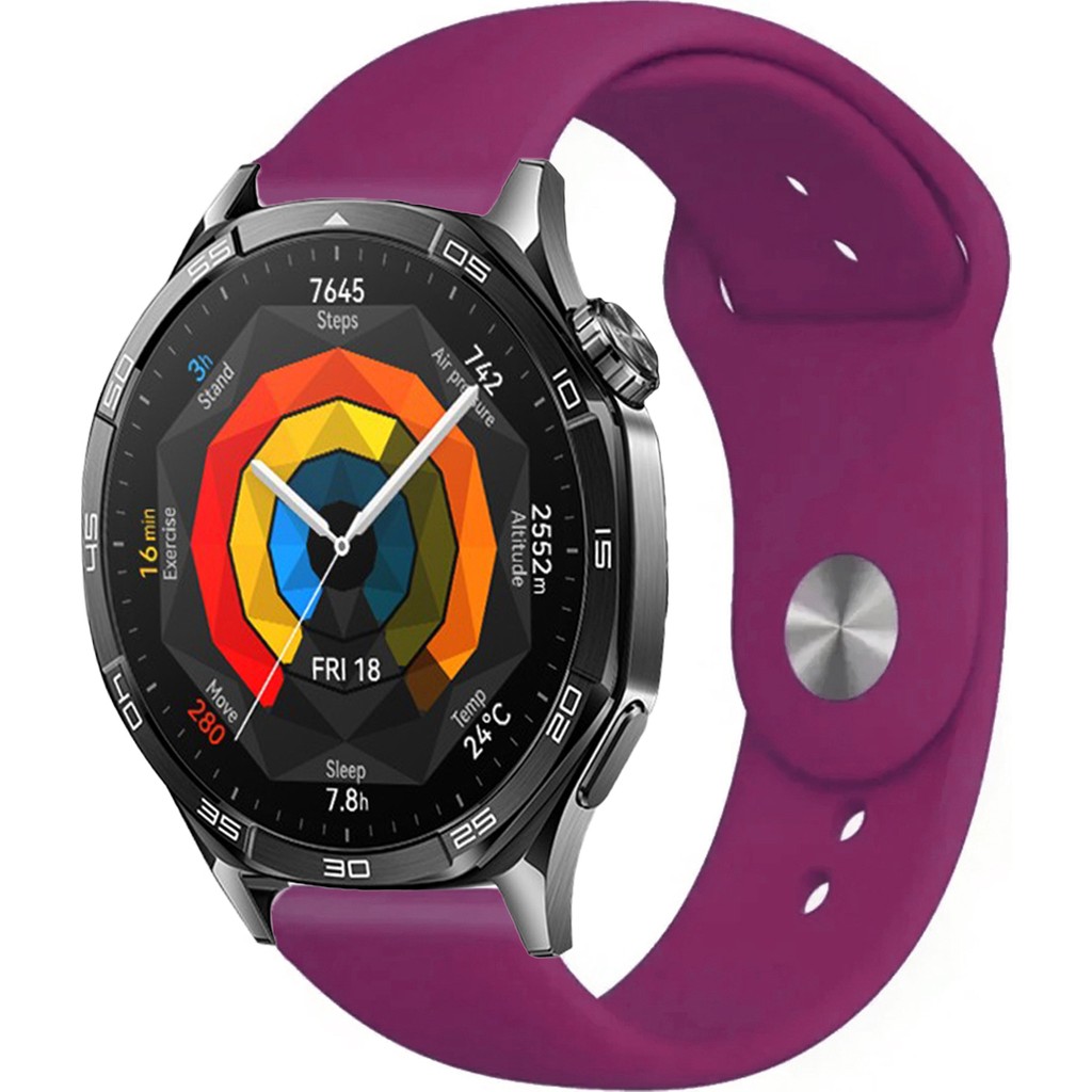 Tagomoon Huawei Watch Gt5 46MM Akıllı Saat ile Uyumlu Yumuşak Dokulu Silikon Kordon Kayış - Mürdüm Akıllı Saat Aksesuarı Fiyatı