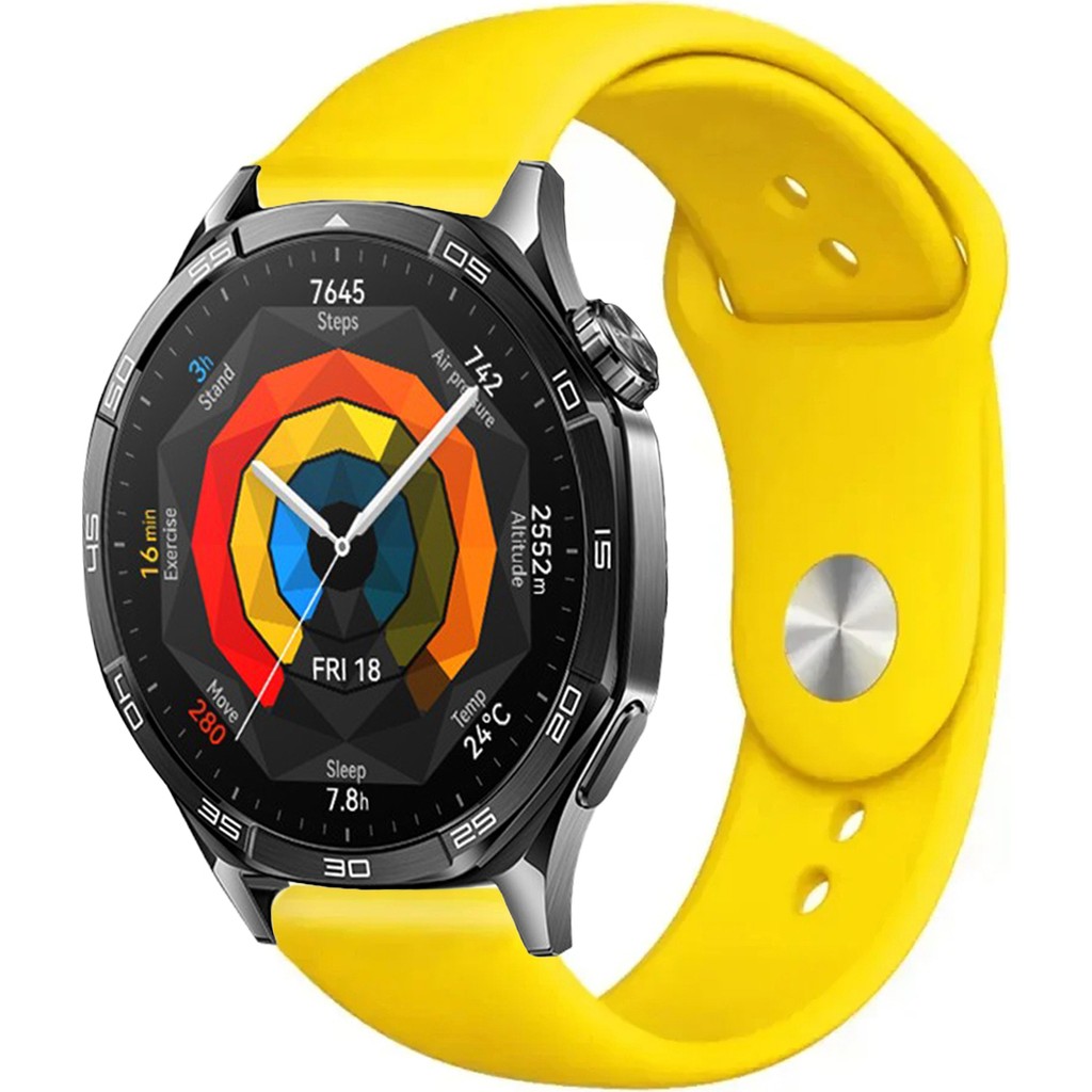 Tagomoon Huawei Watch Gt5 46MM Akıllı Saat ile Uyumlu Yumuşak Dokulu Silikon Kordon Kayış - Sarı Akıllı Saat Aksesuarı Fiyatı