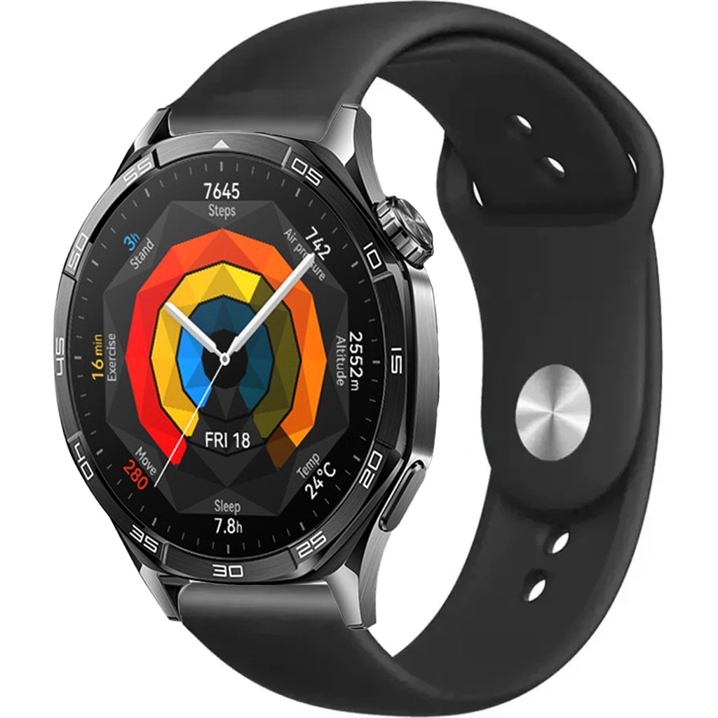 Tagomoon Huawei Watch Gt5 46MM Akıllı Saat ile Uyumlu Yumuşak Dokulu Silikon Kordon Kayış - Siyah Akıllı Saat Aksesuarı Fiyatı