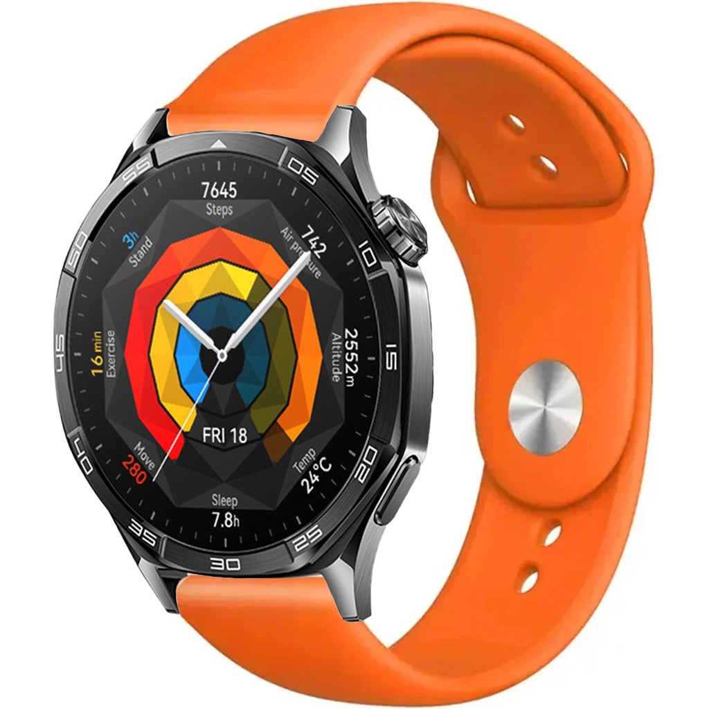 Tagomoon Huawei Watch Gt5 46MM Akıllı Saat ile Uyumlu Yumuşak Dokulu Silikon Kordon Kayış - Turuncu Akıllı Saat Aksesuarı Fiyatı